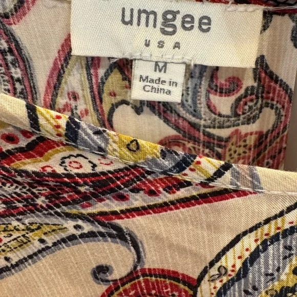 Umgee Multicolor Paisley Blouse - Picture 3 of 7